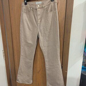 LOFT High Rise Kick Crop Jeans Shimmer Gold-Size 28/6